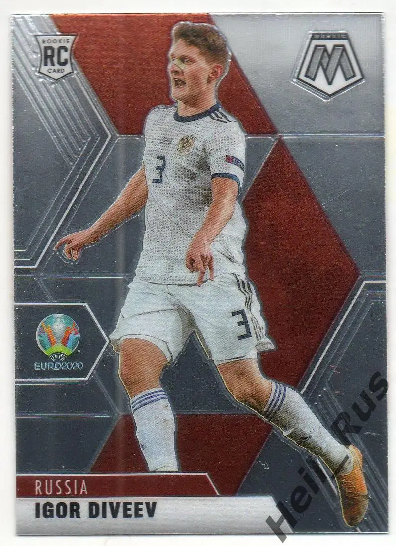 Футбол. Карточка Игорь Дивеев (Россия, ЦСКА Москва, Уфа) Panini Euro/Евро 2020