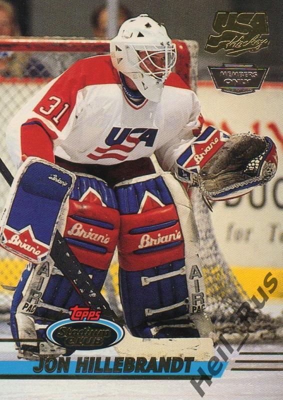 Хоккей. Карточка Jon Hillebrandt/Джон Хиллебрандт (Team USA/США) НХЛ/NHL 1993-94