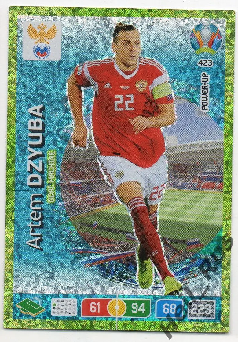 Футбол; Карточка Артем Дзюба Россия, Спартак/Зенит/Арсенал/Ростов Euro/Евро 2020