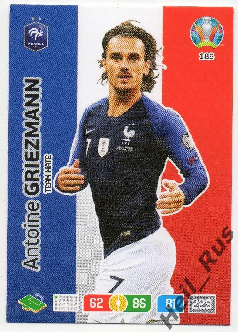 Футбол Карточка Антуан Гризманн Франция/Барселона/Атлетико Мадрид Euro/Евро 2020