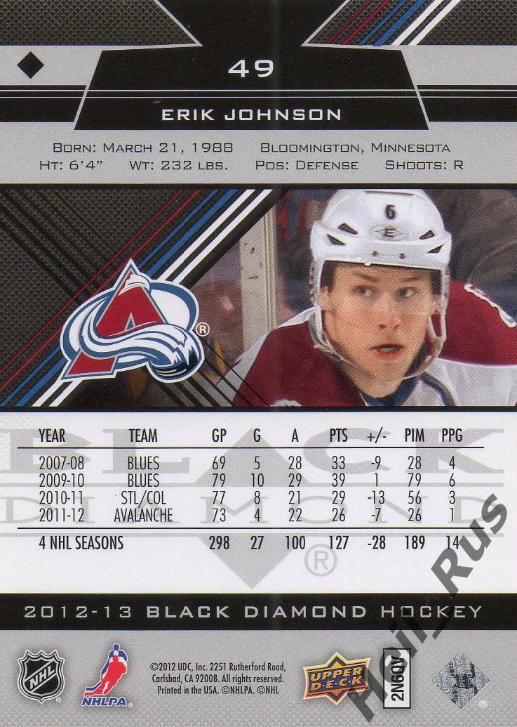 Хоккей Карточка Erik Johnson/Эрик Джонсон (Colorado Avalanche/Колорадо) НХЛ/NHL 1
