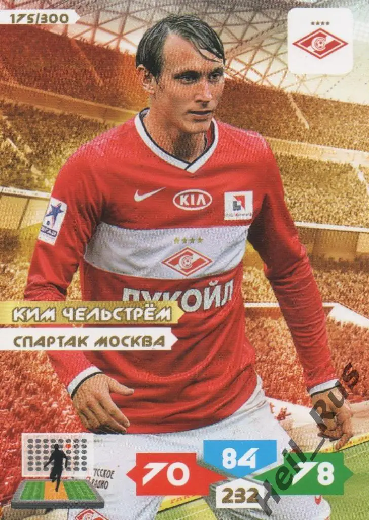 Футбол. Карточка Ким Чельстрем (Спартак Москва) Panini/Панини РФПЛ 2013-14