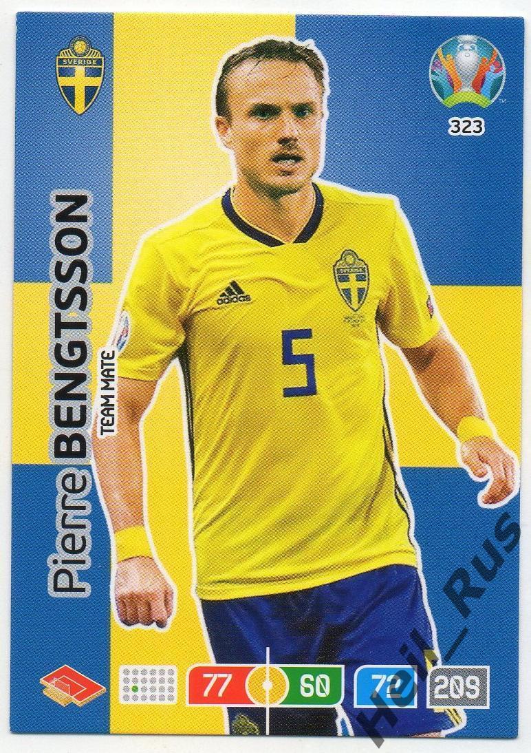 Футбол. Карточка Pierre Bengtsson/Пьер Бенгтссон (Швеция) Евро/Euro 2020 Panini