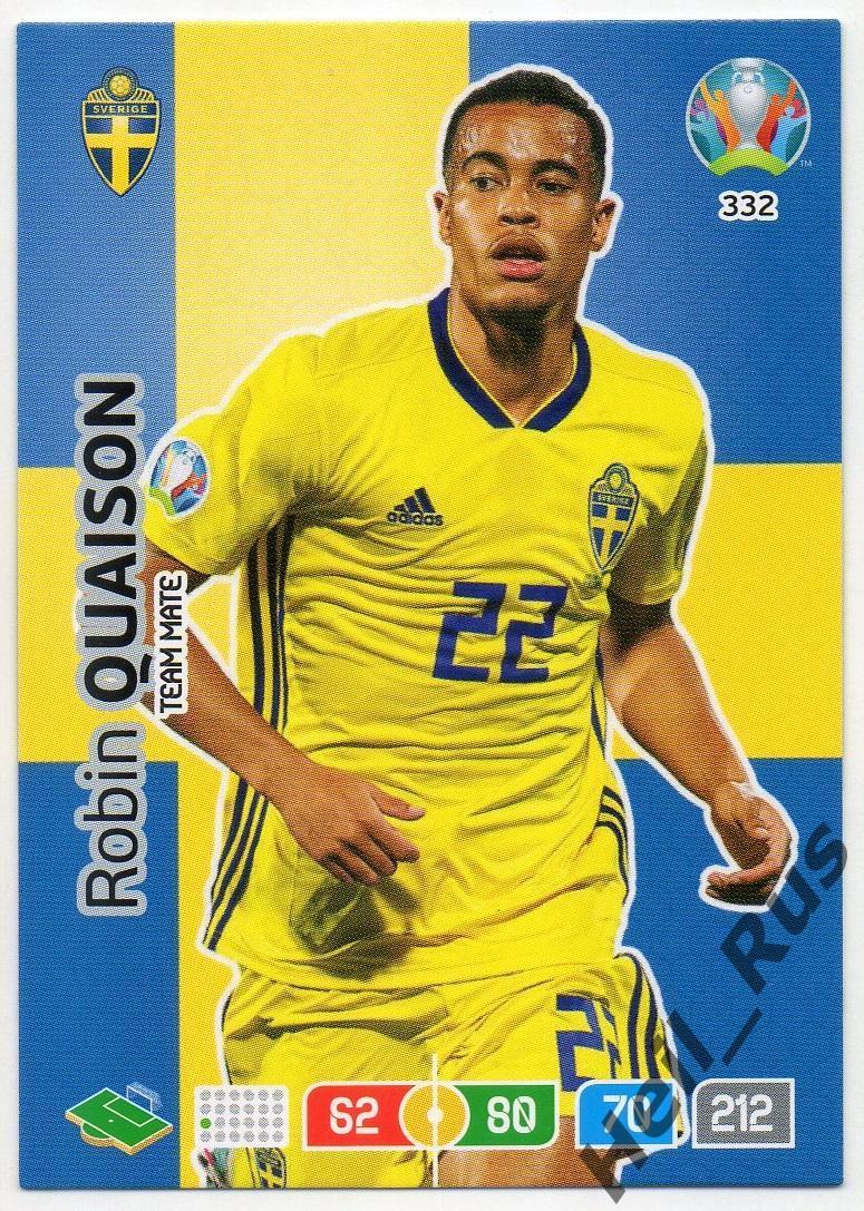 Футбол. Карточка Robin Quaison/Робин Квайсон Швеция Евро/Euro 2020 Panini/Панини