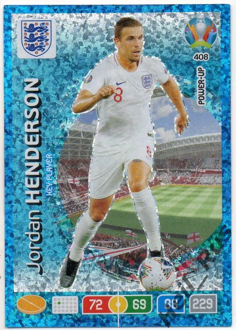 Футбол. Карточка Джордан Хендерсон (Англия, Ливерпуль) Евро/Euro 2020 Panini