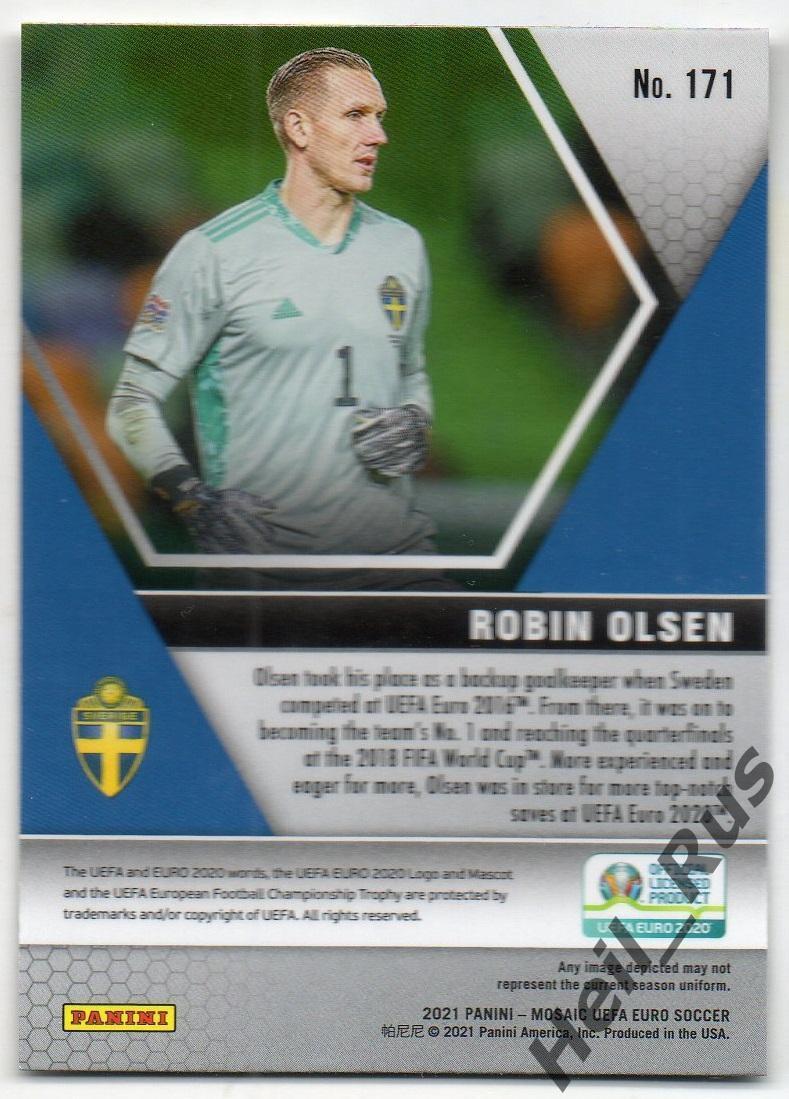 Футбол. Карточка Robin Olsen/Робин Ульсен (Швеция) Евро/Euro 2020 Panini/Панини 1