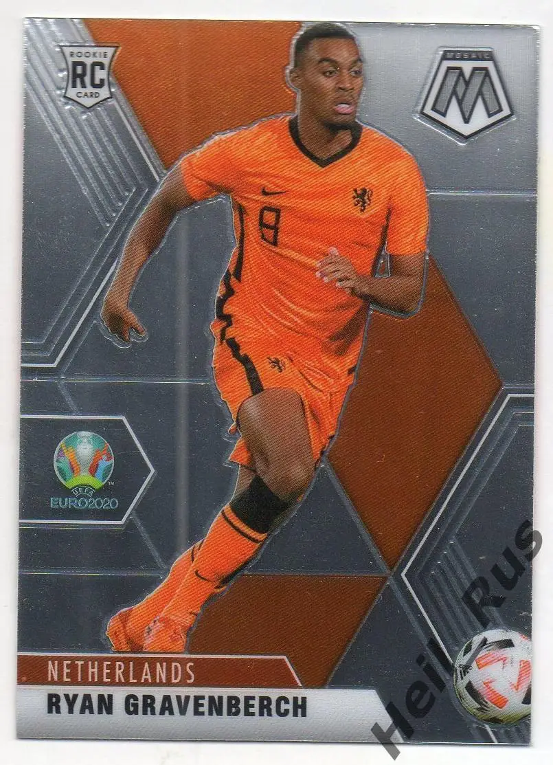 Футбол Карточка Райан Гравенберх Нидерланды, Бавария Мюнхен, Аякс Euro/Евро 2020