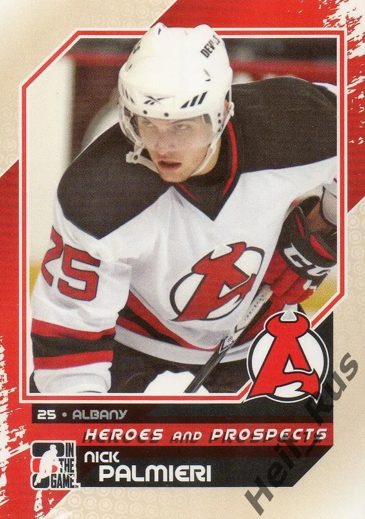 Хоккей. Карточка Nick Palmieri/Ник Палмьери (Albany Devils/Олбани) НХЛ/NHL, AHL