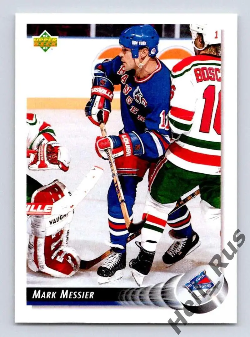 Хоккей. Карточка Mark Messier/Марк Мессье (New York Rangers/Рейнджерс) НХЛ/NHL