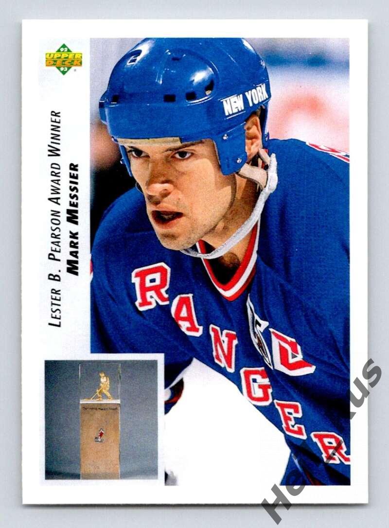 Хоккей. Карточка Mark Messier/Марк Мессье (New York Rangers/Рейнджерс) НХЛ/NHL