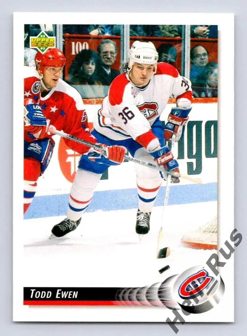 Хоккей Карточка Todd Ewen/Тодд Юэн Montreal Canadiens/Монреаль Канадиенс НХЛ/NHL