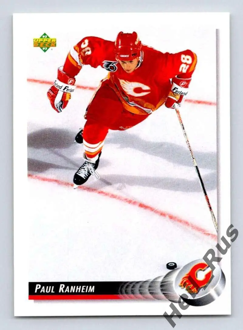Хоккей. Карточка Paul Ranheim/Пол Ранхайм Calgary Flames/Калгари Флэймз НХЛ/NHL
