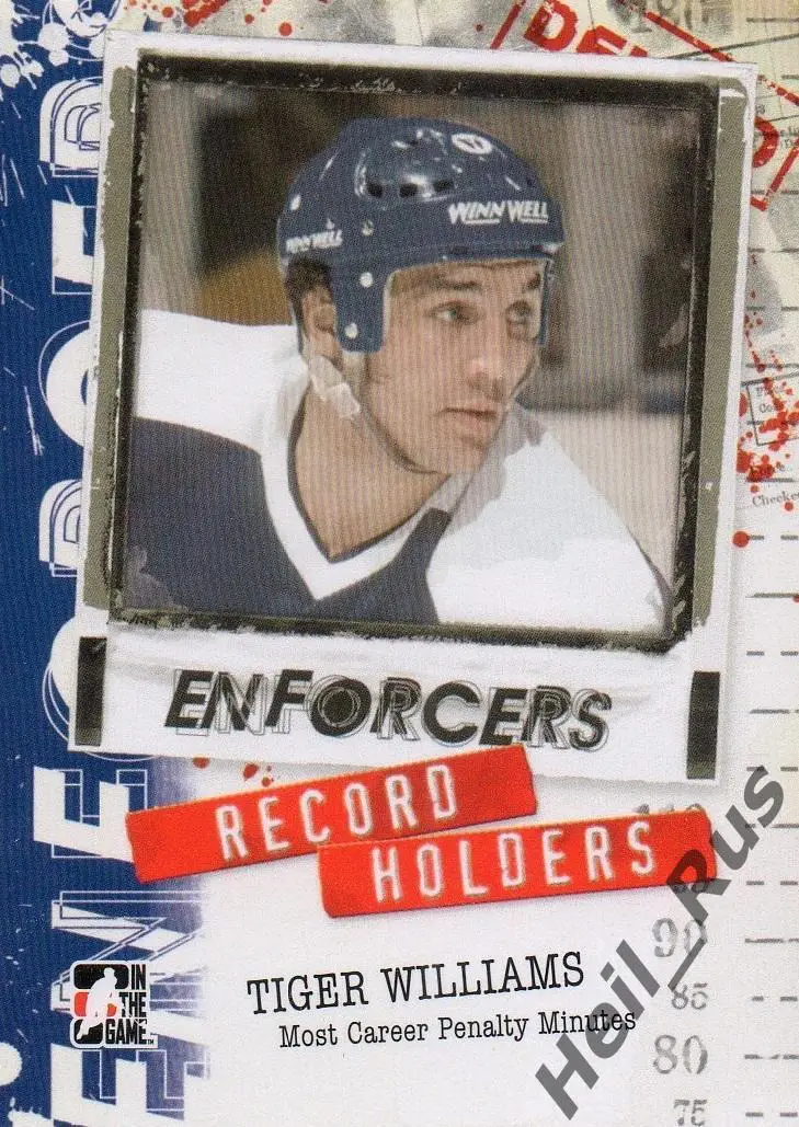 Хоккей. Карточка Tiger Williams/Тайгер Уильямс (Toronto Maple Leafs) НХЛ/NHL