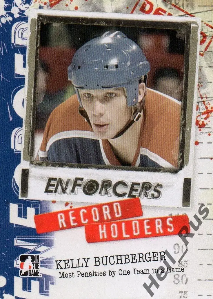 Хоккей. Карточка Kelly Buchberger/Келли Букбергер (Edmonton Oilers) НХЛ/NHL