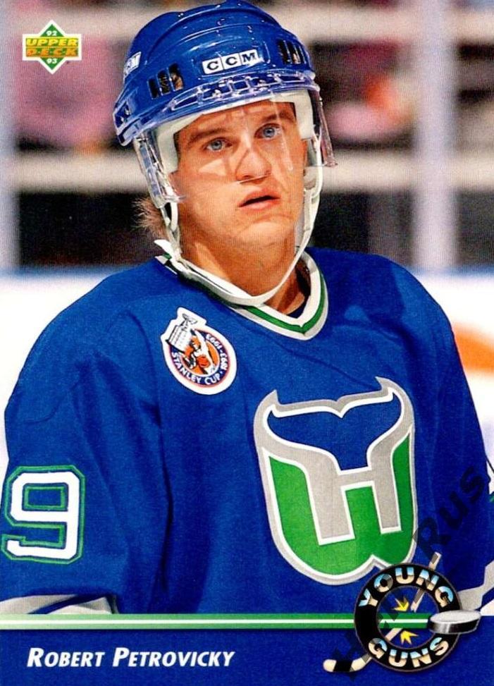 Хоккей Карточка Роберт Петровицки Hartford Whalers/Хартфорд, Динамо Рига НХЛ/КХЛ