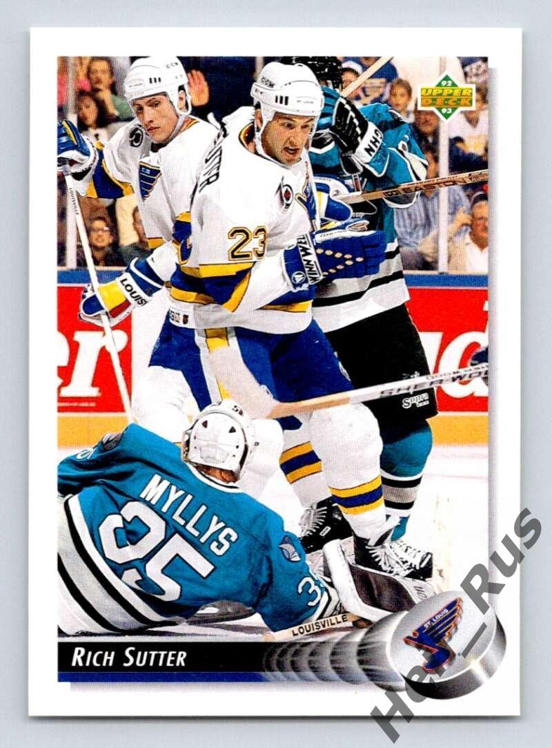 Хоккей Карточка Rich Sutter/Рич Саттер (St. Louis Blues/Сент-Луис Блюз) НХЛ/NHL