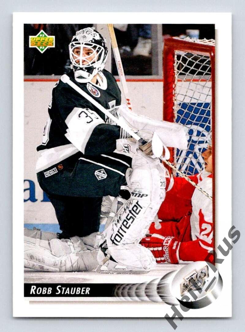 Хоккей. Карточка Robb Stauber / Робб Стаубер (Los Angeles Kings / Кингз) НХЛ/NHL