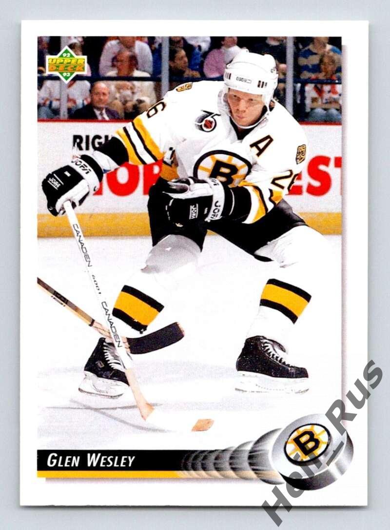 Хоккей. Карточка Glen Wesley/Глен Уэсли (Boston Bruins / Бостон Брюинз) НХЛ/NHL