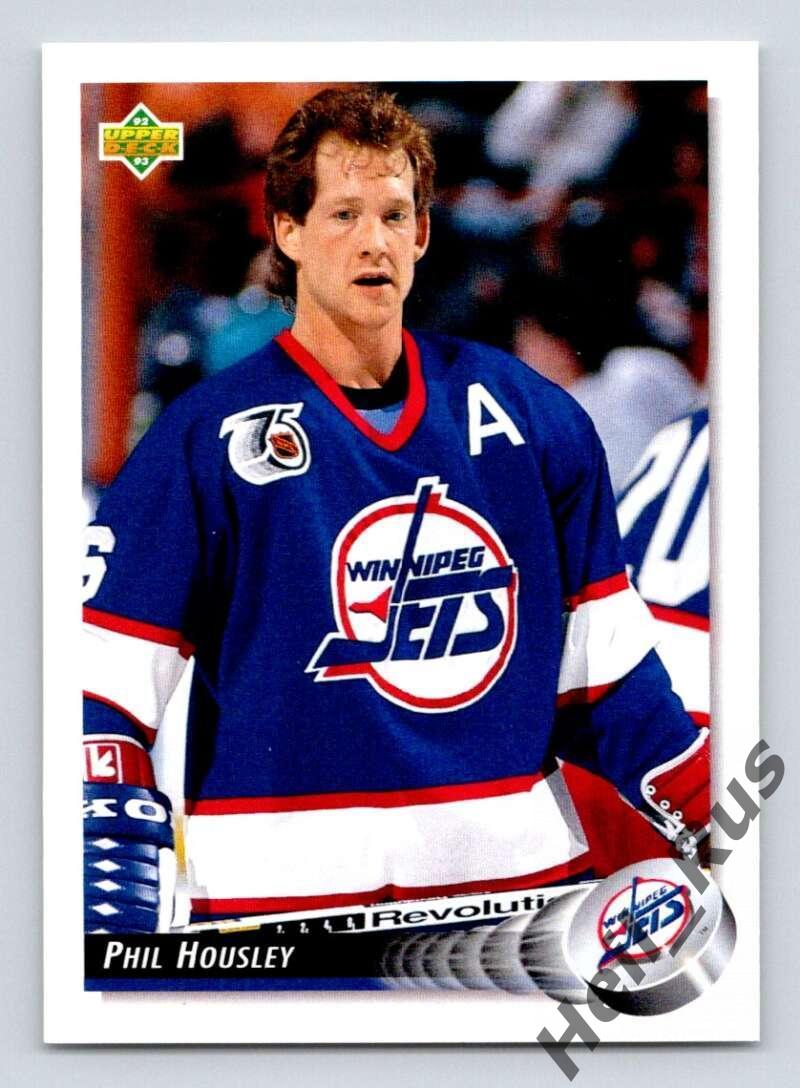 Хоккей; Карточка Phil Housley/Фил Хаусли (Winnipeg Jets/Виннипег Джетс) НХЛ/NHL