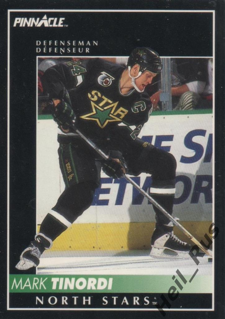 Хоккей. Карточка Mark Tinordi / Марк Тинорди (Minnesota North Stars) НХЛ / NHL