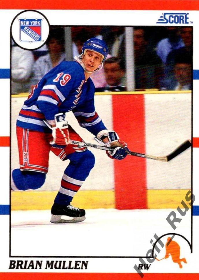 Хоккей. Карточка Brian Mullen/Брайан Маллен (New York Rangers/Рейнджерс) НХЛ/NHL