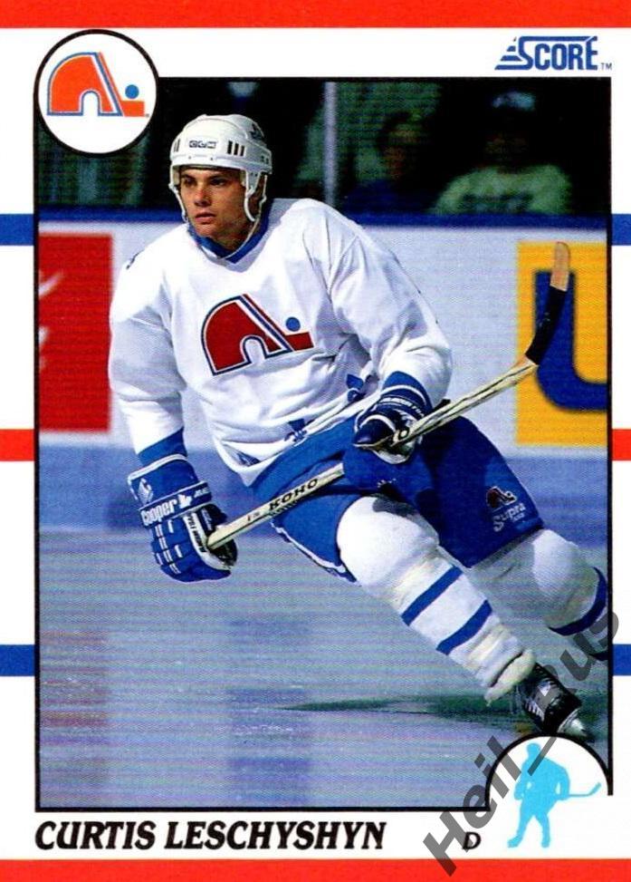 Хоккей Карточка Curtis Leschyshyn/Кертис Лешишин Quebec Nordiques/Квебек НХЛ/NHL