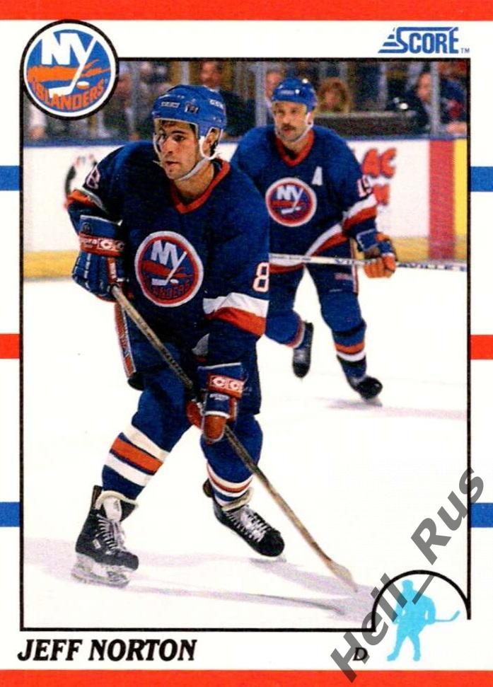 Хоккей. Карточка Jeff Norton/Джефф Нортон New York Islanders / Айлендерс НХЛ/NHL