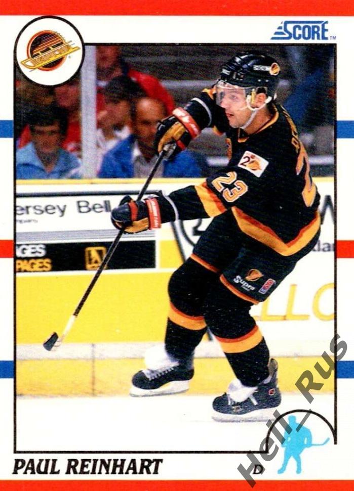 Хоккей. Карточка Paul Reinhart/Пол Райнхарт (Vancouver Canucks/Ванкувер) НХЛ/NHL