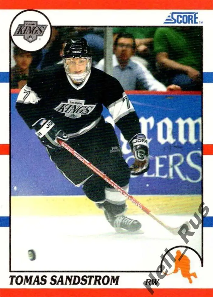 Хоккей; Карточка Tomas Sandstrom/Томас Сандстрем Los Angeles Kings/Кингз НХЛ/NHL