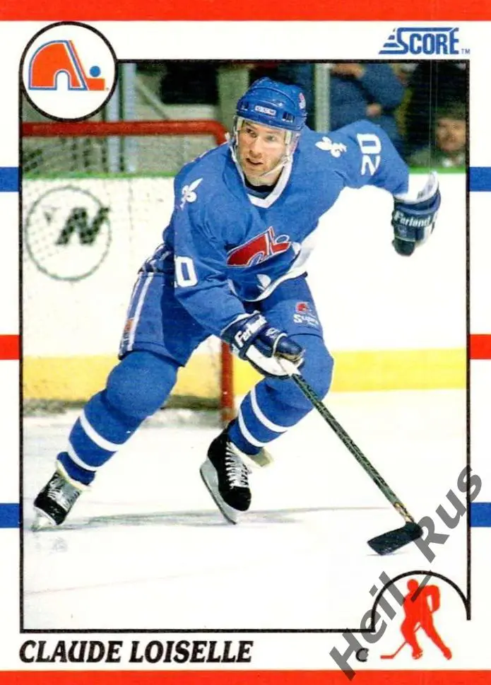 Хоккей. Карточка Claude Loiselle/Клод Луазель (Quebec Nordiques/Квебек) НХЛ/NHL
