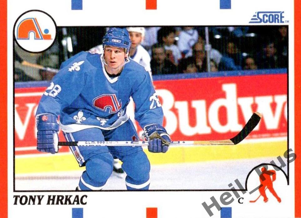 Хоккей. Карточка Tony Hrkac/Тони Хркач (Quebec Nordiques/Квебек Нордикс) НХЛ/NHL