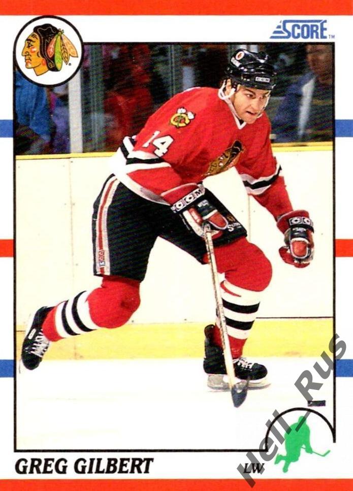 Хоккей. Карточка Greg Gilbert/Грег Жильбер (Chicago Blackhawks / Чикаго) НХЛ/NHL
