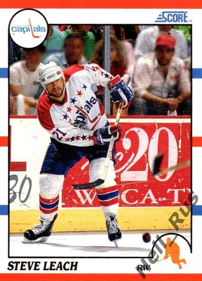 Хоккей. Карточка Steve Leach/Стефен Лич (Washington Capitals/Вашингтон) НХЛ/NHL