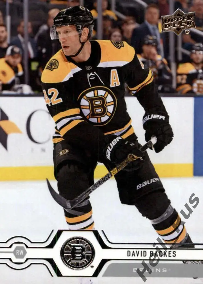 Хоккей. Карточка David Backes/Дэвид Бэкес (Boston Bruins/Бостон Брюинз) НХЛ/NHL