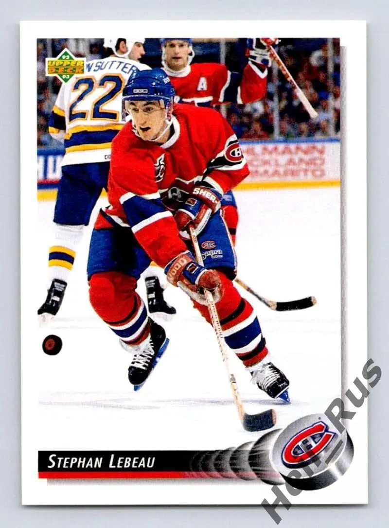 Хоккей Карточка Stephan Lebeau/Стефан Лебо (Montreal Canadiens/Монреаль) НХЛ/NHL