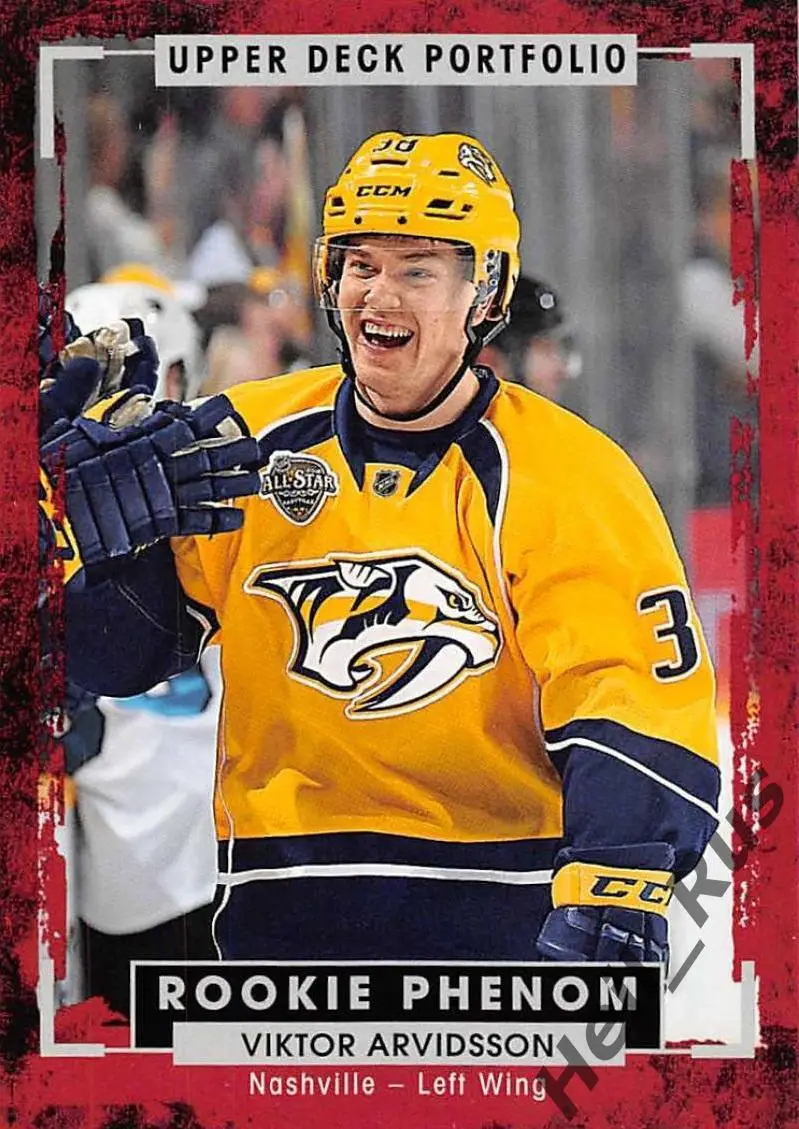 Хоккей; Карточка Viktor Arvidsson/Виктор Арвидссон (Nashville Predators) НХЛ/NHL