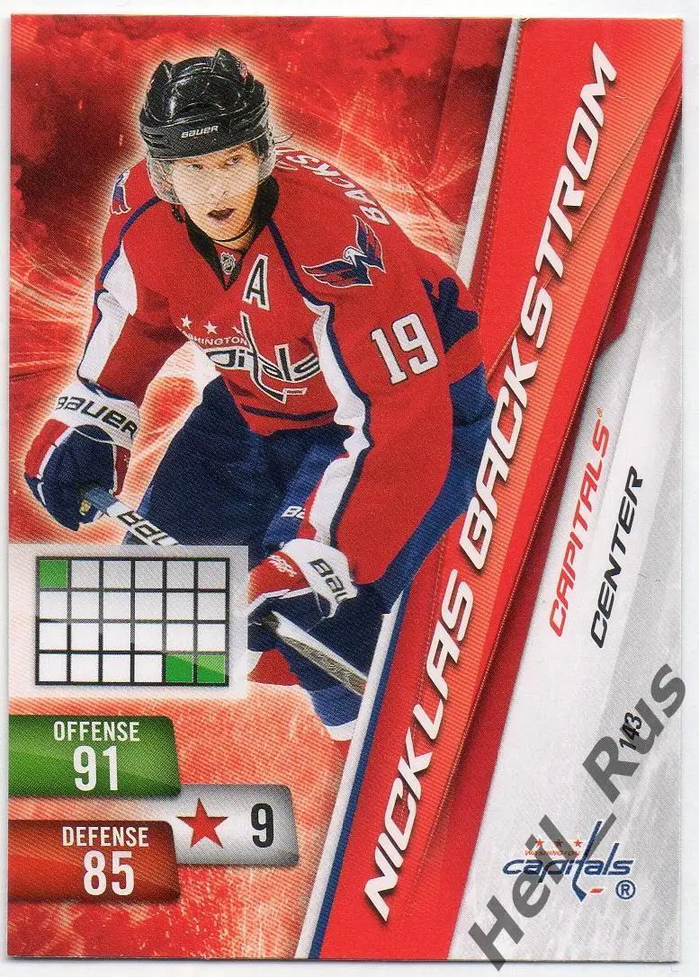 Хоккей Карточка Никлас Бэкстрем (Washington Capitals, Динамо Москва) НХЛ/NHL/КХЛ