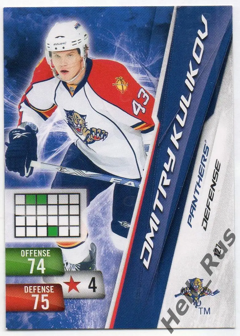 Хоккей. Карточка Дмитрий Куликов (Florida Panthers, Локомотив Ярославль) НХЛ/КХЛ