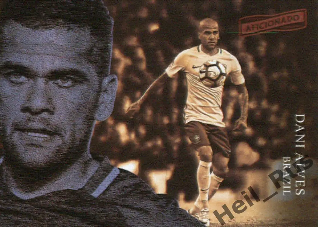 Футбол Карточка Dani Alves/Дани Алвес (Бразилия, ПСЖ, Ювентус, Барселона) Panini