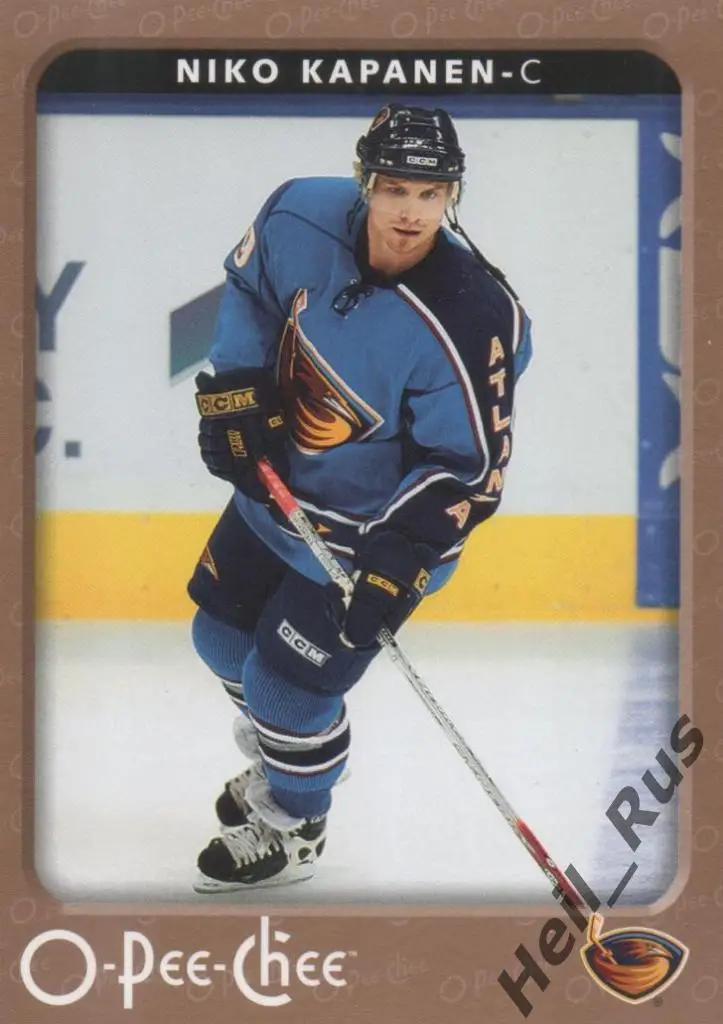 Хоккей. Карточка Нико Капанен (Atlanta Thrashers, Ак Барс, Йокерит) НХЛ/NHL/КХЛ