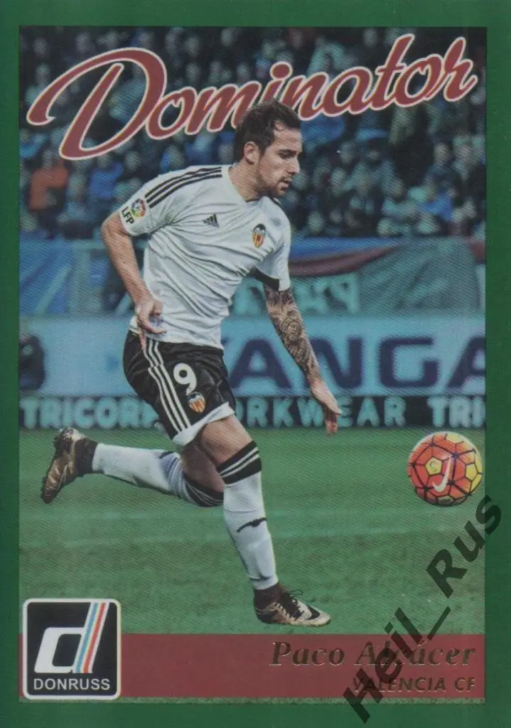 Футбол. Карточка Paco Alcacer/Пако Алькасер (Валенсия, Барселона) Panini 2016-17