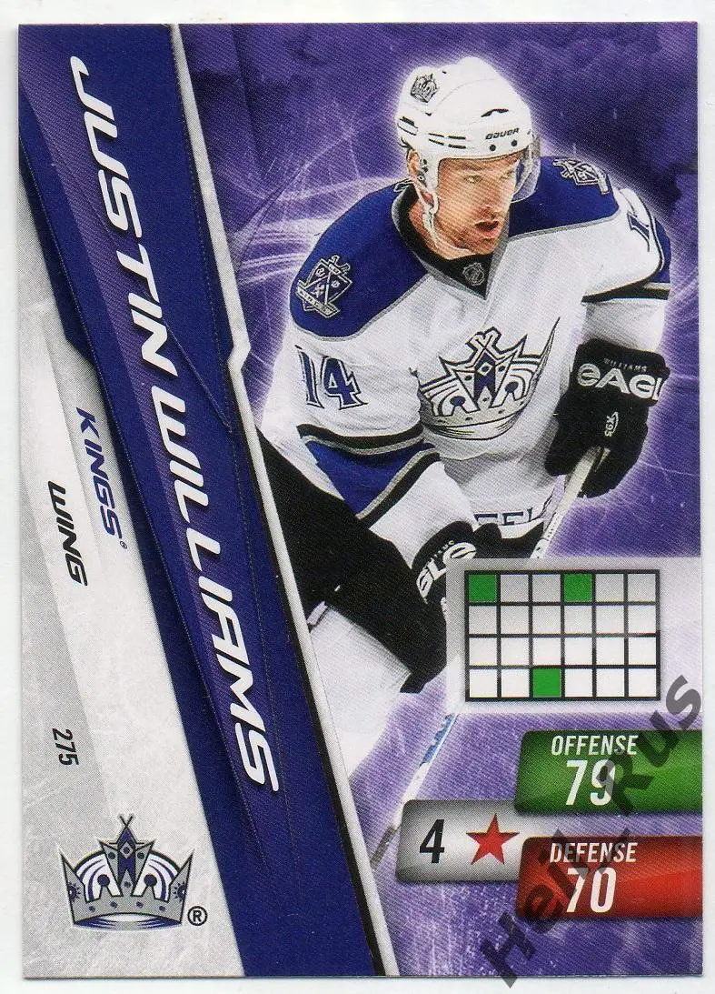 Хоккей. Карточка Justin Williams / Джастин Уильямс (Los Angeles Kings) НХЛ/NHL