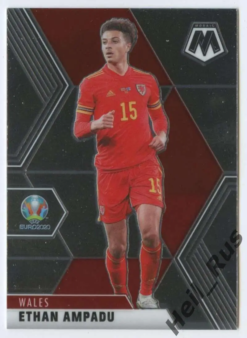 Футбол. Карточка Ethan Ampadu/Итан Ампаду (Уэльс, Челси) Euro/Евро 2020 Panini