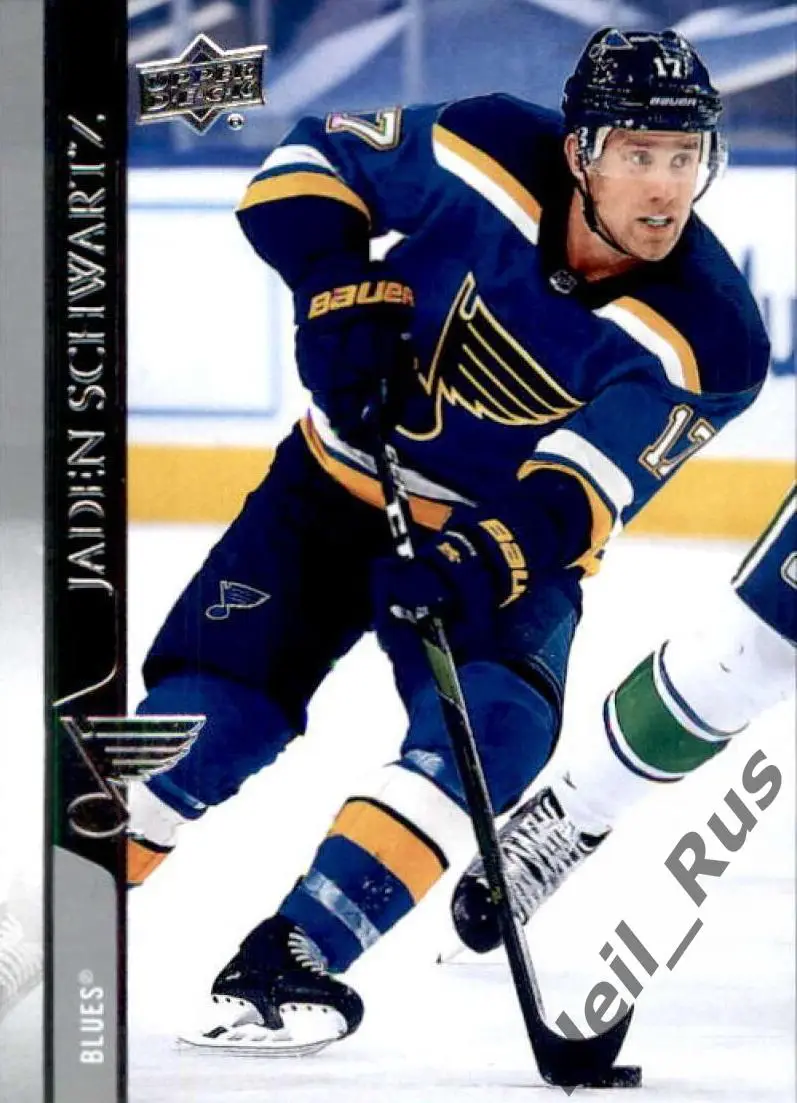 Хоккей. Карточка Jaden Schwartz/Джейден Шварц St. Louis Blues/Сент-Луис НХЛ/NHL