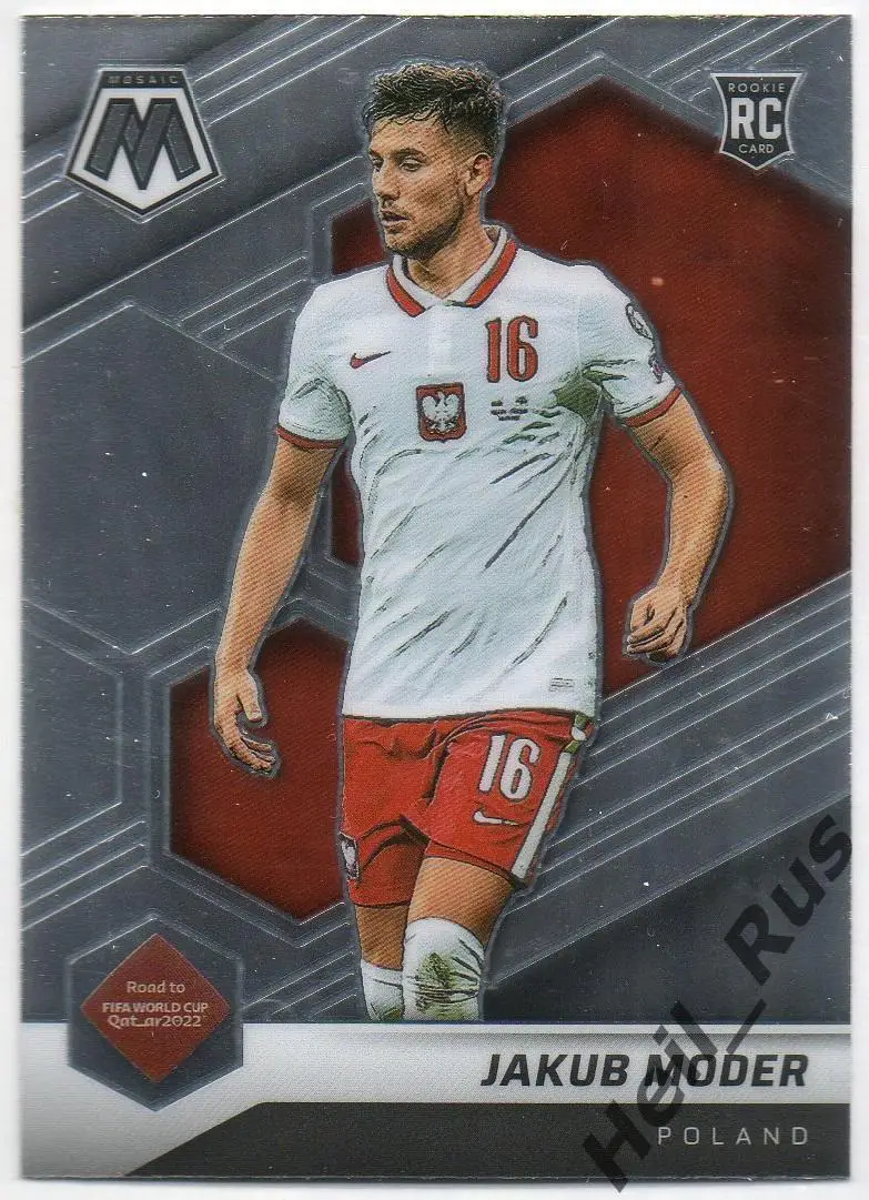 Футбол. Карточка Jakub Moder/Якуб Модер (Польша, Брайтон энд Хоув) 2022 Panini