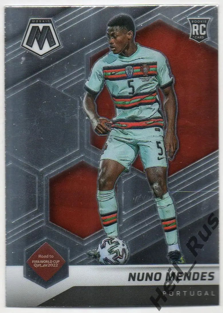 Футбол. Карточка Nuno Mendes/Нуну Мендеш Португалия, Пари Сен-Жермен 2022 Panini