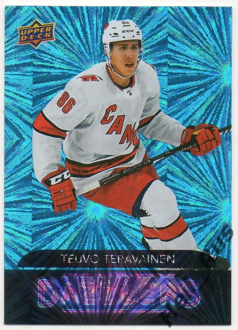 Хоккей; Карточка Teuvo Teravainen/Теуво Терявяйнен (Carolina Hurricanes) НХЛ/NHL