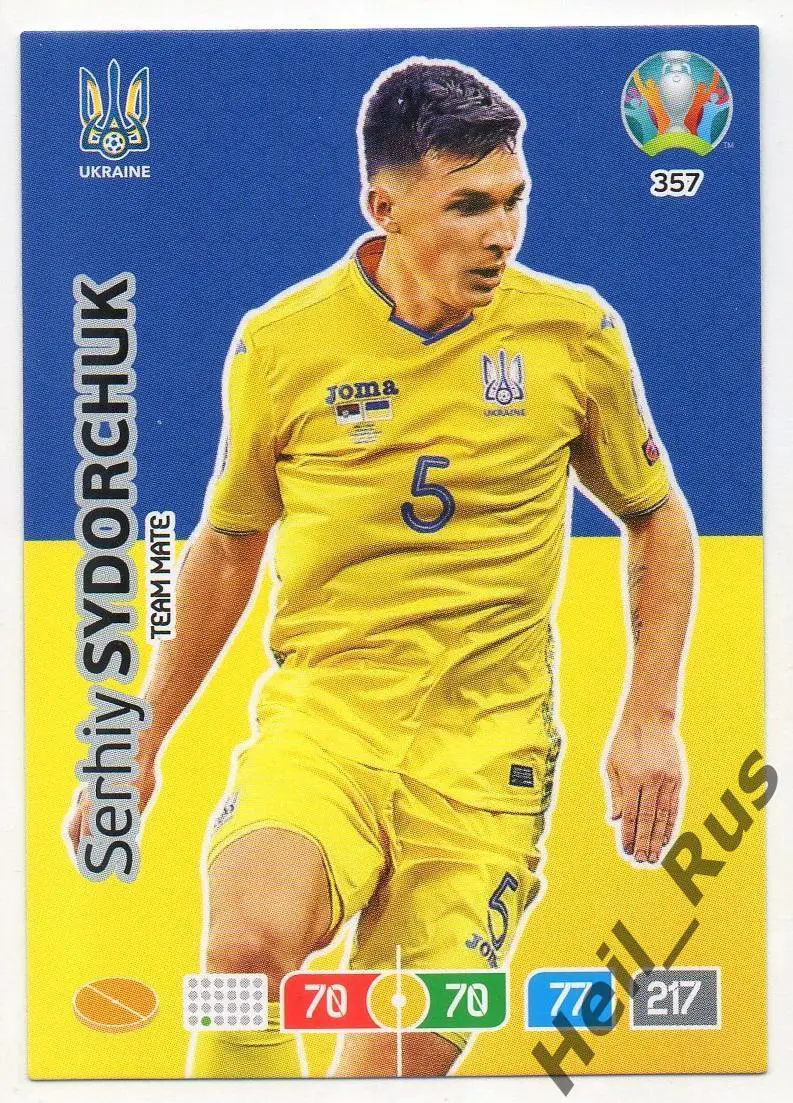Футбол. Карточка Сергей Сидорчук (Украина, Динамо Киев) Euro/Евро 2020 Panini