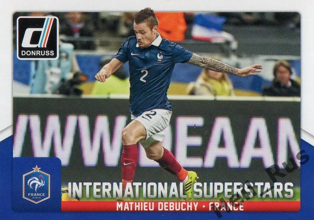 Футбол Карточка Mathieu Debuchy/Матье Дебюши Франция, Арсенал, Лилль Panini 2015