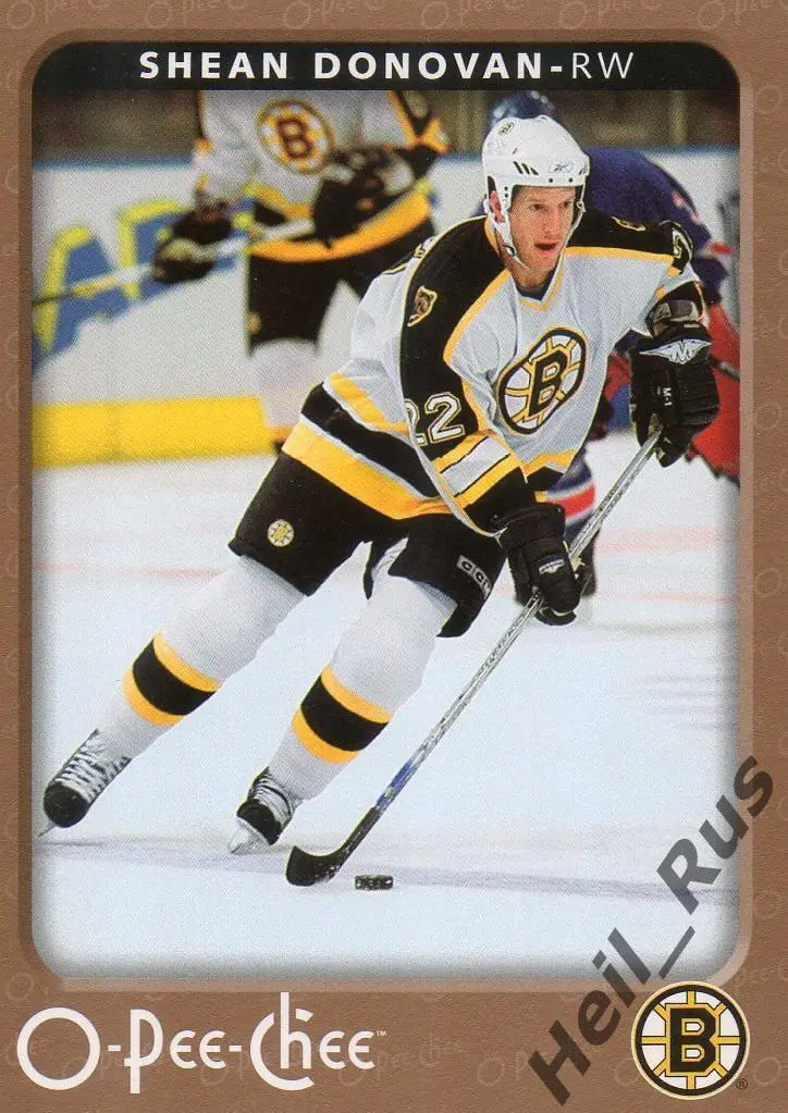 Хоккей. Карточка Shean Donovan/Шон Донован (Boston Bruins/Бостон Брюинз) НХЛ/NHL